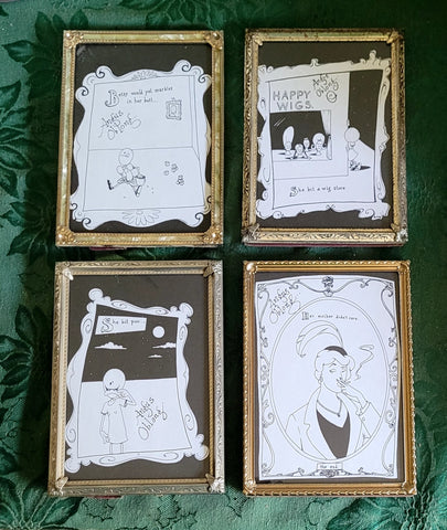 Framed, signed pages from my book, Creepy Susie & 13 Other Tragic Tales for Troubled Children!
