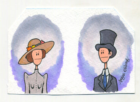 Victorian Couple in Victorian Frame.