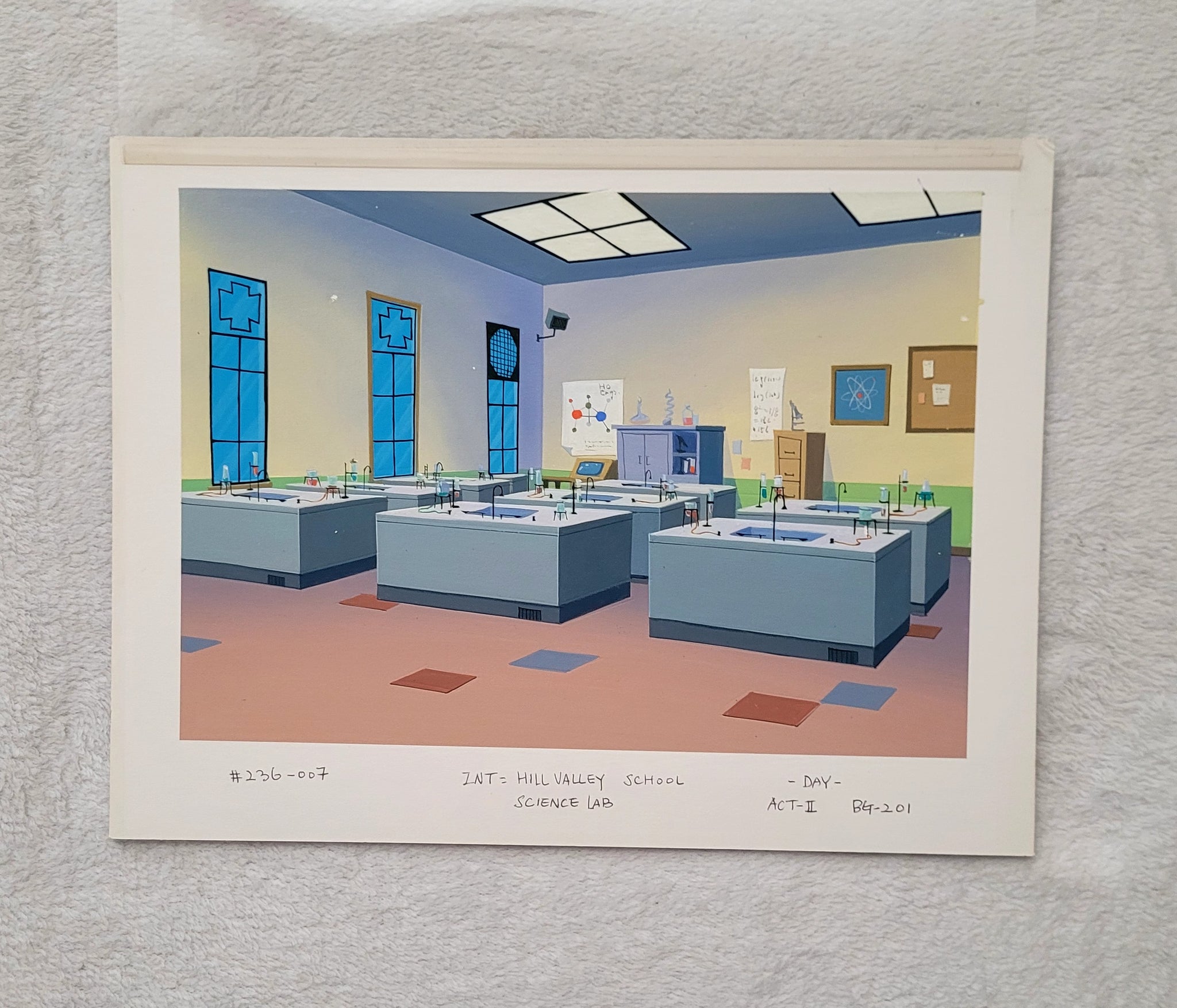 Milo Oblong's School Science Lab! Original painting.