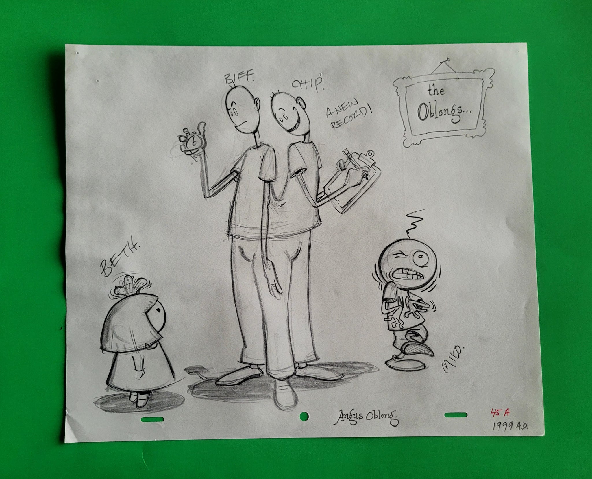 Development Artwork of The Oblong Children.