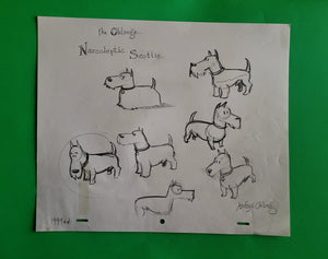 Narcoleptic Scotties Development Art! 6 Scotties.