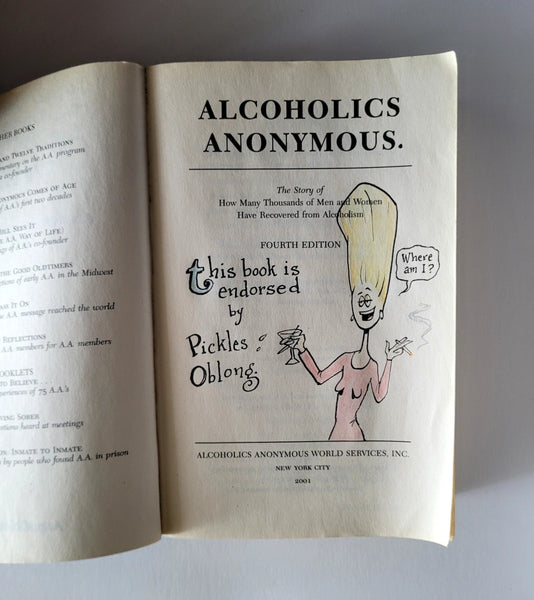 Alcoholics Anonymous Drink Coaster Endorsed by Pickles Oblong!