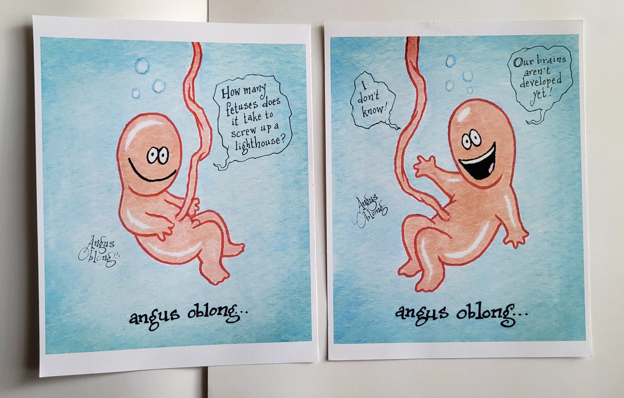 Happy Fetus Prints Set of 2!