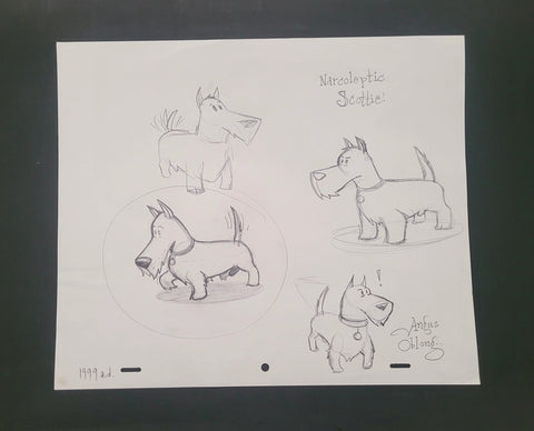 Narcoleptic Scottie Development Art.