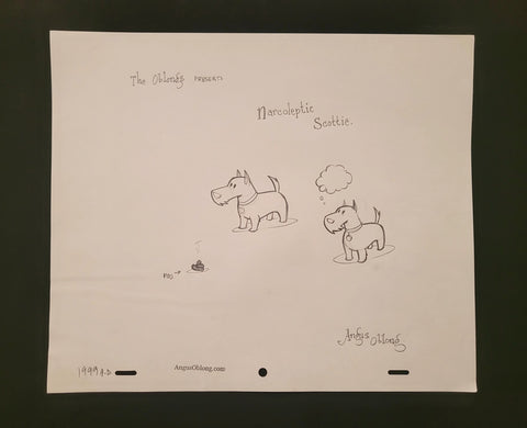 Narcoleptic Scottie and Poo Development Art.