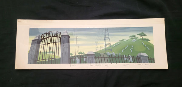 Hand-Painted Cemetery Background from The Oblongs!
