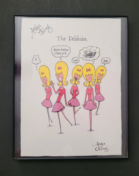 Framed Signed Art Print of The Debbies.