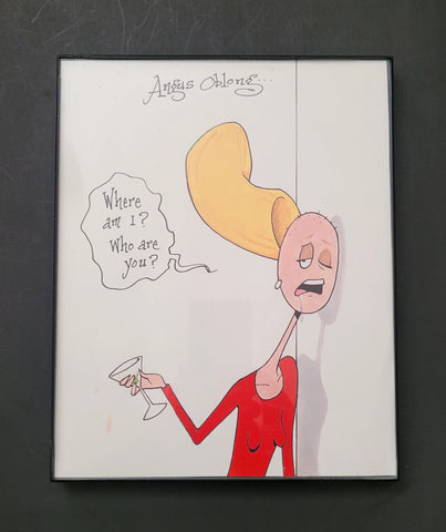 Framed Signed Pickles Drunk Art Print.