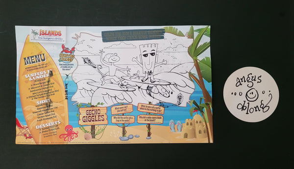 Island's Kid's Menu featuring Bob Oblong!