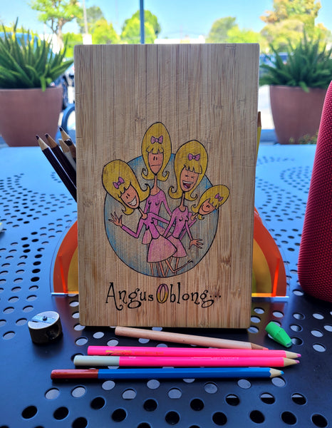 Set of 3 Wood boards with Oblongs Characters drawn on them!
