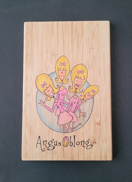Set of 3 Wood boards with Oblongs Characters drawn on them!