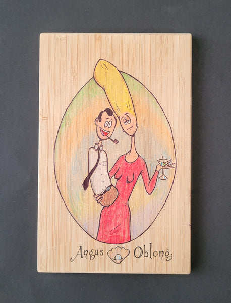 Set of 3 Wood boards with Oblongs Characters drawn on them!