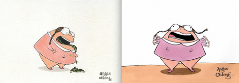 Set of TWO Helga Phugly prints!