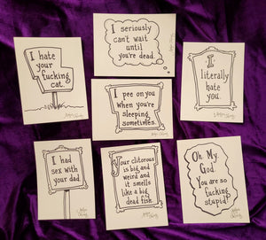 Hand-written Insults!