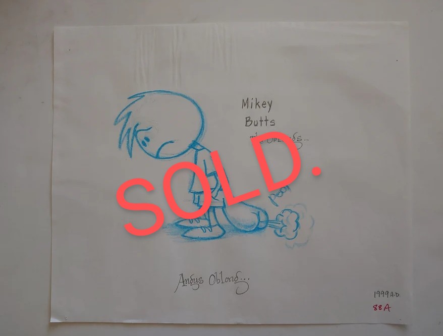 Mikey Butts Development Art from The Oblongs. 1999.