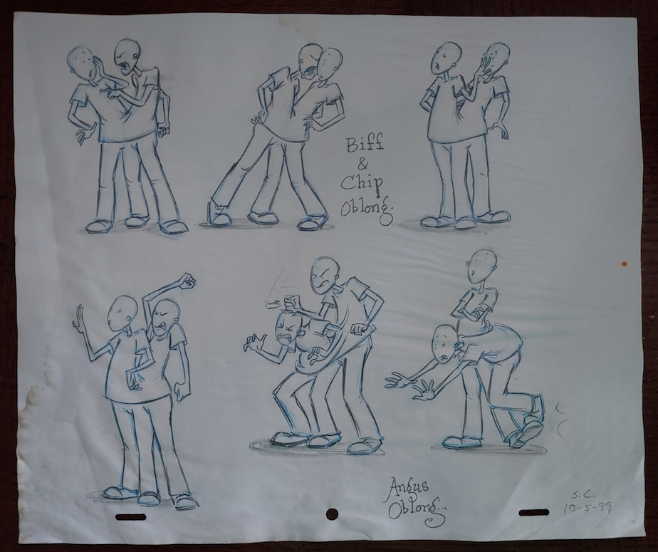 Biff & Chip Oblong #1. Development art.