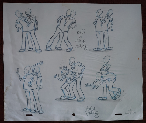 Biff & Chip Oblong #1. Development art.