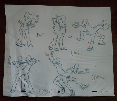 Biff & Chip Oblong #2. Development art.