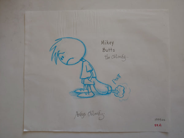 Mikey Butts Development Art from The Oblongs. 1999.