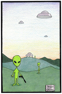 Some Aliens Art Print.