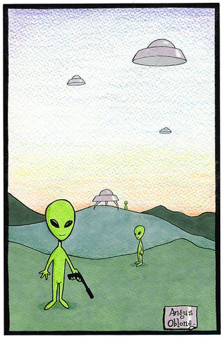 Some Aliens Art Print.